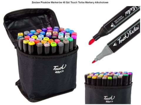 MARKERY ALKOHOLOWE 48 SZT Flamastry Mazaki Pisaki Dwustronne